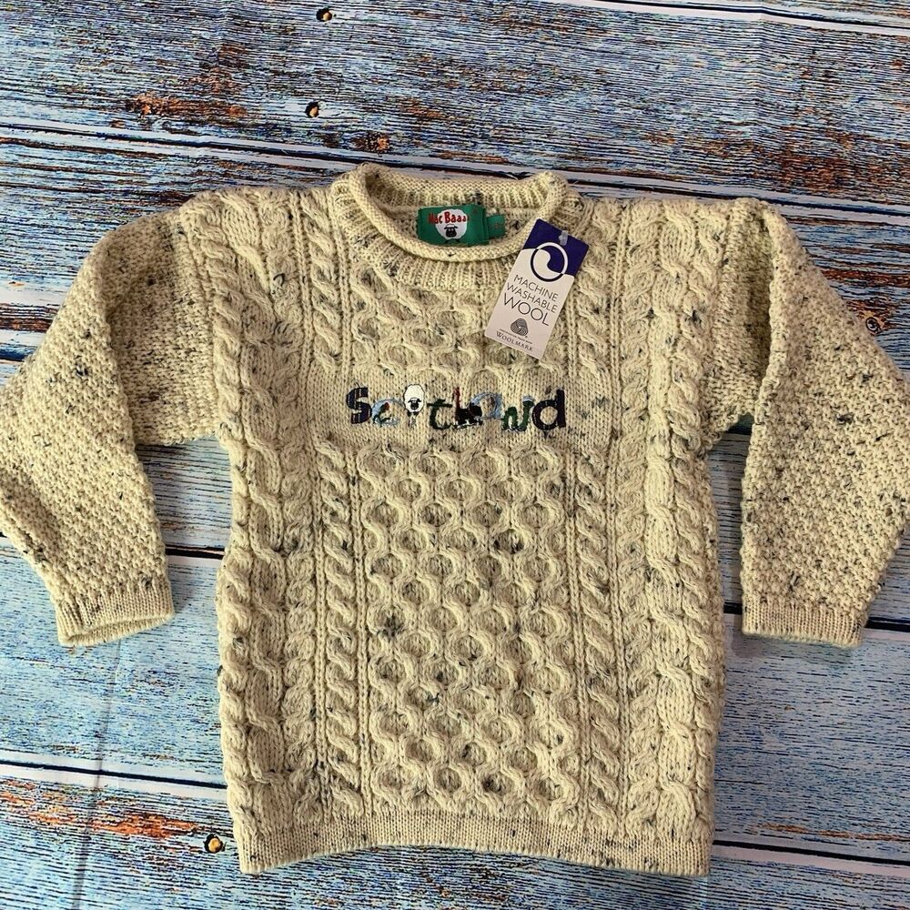 MacBaaaa sweater pullover wool kids kids wool knit 5T 6T small Scotland washable